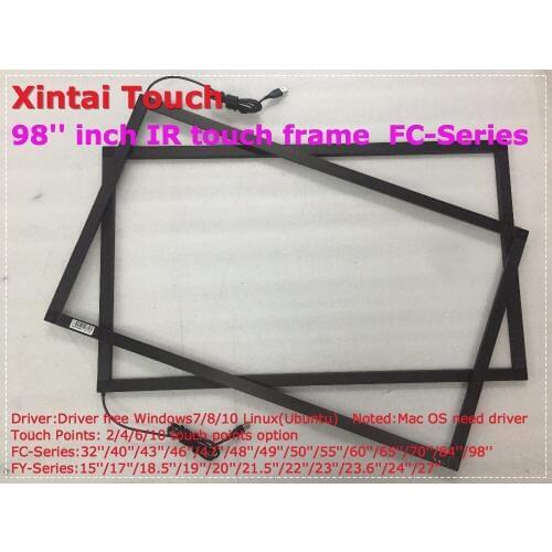 98 inch 10 Touch Points IR touch Frame,Infrared touch Panel,IR Touch Screen Overlay Kit By Fedex-IP