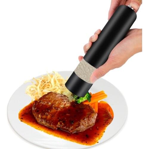 Spice Grinder Gadget With LED Light Electric Automatic Pepper Salt Mill Kitchen Accessories Seasoning Bottle