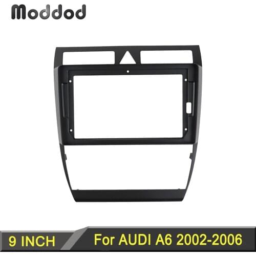 Fascias Fit for AUDI A6 2002-2006 Car Radio 9 inch Fascia Stereo GPS DVD Player Panel Dash Installation Trim kit Frame Bezel