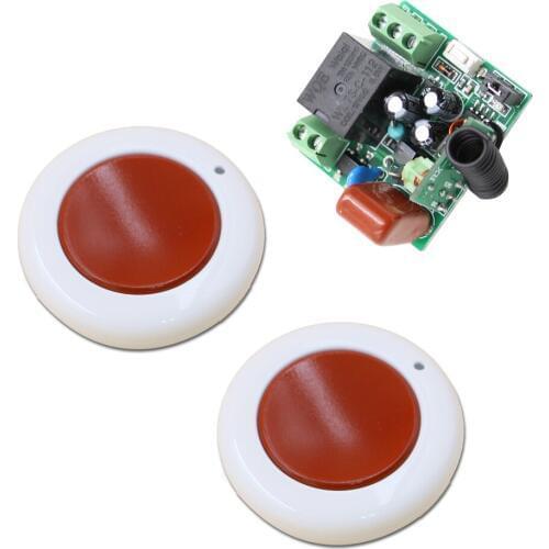 Wireless Remote Control Switch RF Remote Controller 220V 10A Radio ON-OFF Mini Receiver + 2 Transmitter