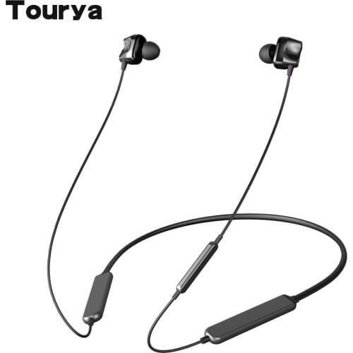Tourya S7 Wireless Headphones Bluetooth 5.0 Headphone Sport Earphones 30H Play Time Four Drive Headset Neckband for Phone Sport
