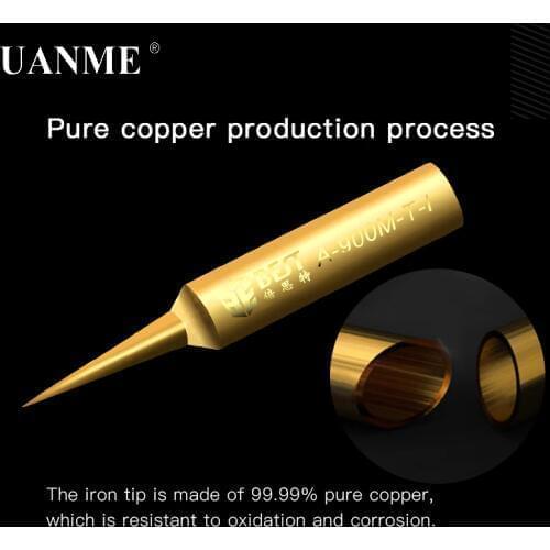 BST A-900M-T-I A-900M-T-IS A-900M-T-SK Pure Copper Soldering Iron Tip For Solder Station Tools