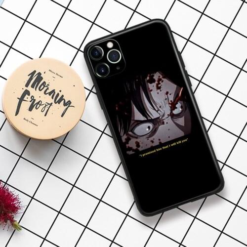 Levi Ackerman Attack on Titan Anime Phone Case For IPhone 11 12 Mini Pro XS Max X XR 6s 7 8 Plus SE Soft TPU Glass Cover
