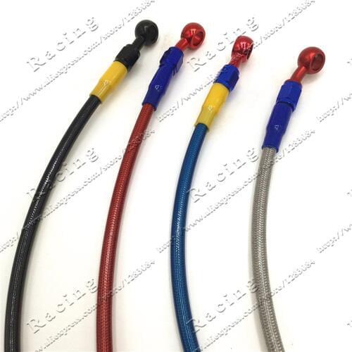 400mm-900mm 1M 1100mm 1200mm Colorful aluminum Connector Motorcycle Hydraulic Brake Clutch Oil Hose Line Pipe ATV Dirt Pit Bike
