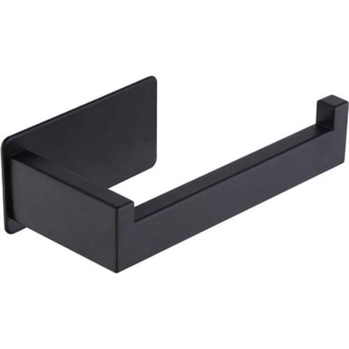 Toilet Paper Holder Matte Black, Toilet Tissue Roll Holders Dispenser and Hangers Wall Mounted for Bathroom & Kitchen Retail