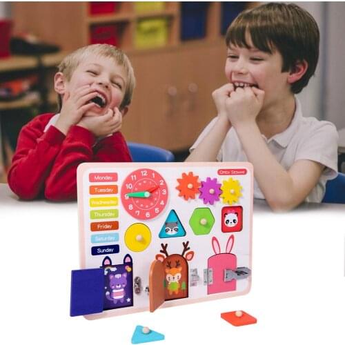 Children Montessori Learning Toy Play Board Puzzle Matching Toy Baby Early Educational Toys Durable Practical Learning Toy Gift