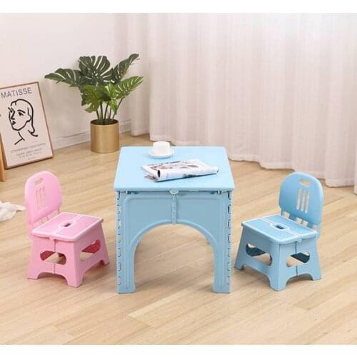 Baby folding dining table and chair set children household plastic детский стол и стул writing desk outdoor portable tables