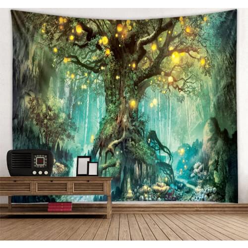 Dream Big Tree Tapestry Forest Big Tree Landscape Wall Cloth Wall Decoration Cloth Curtain Decoration Wall Cloth