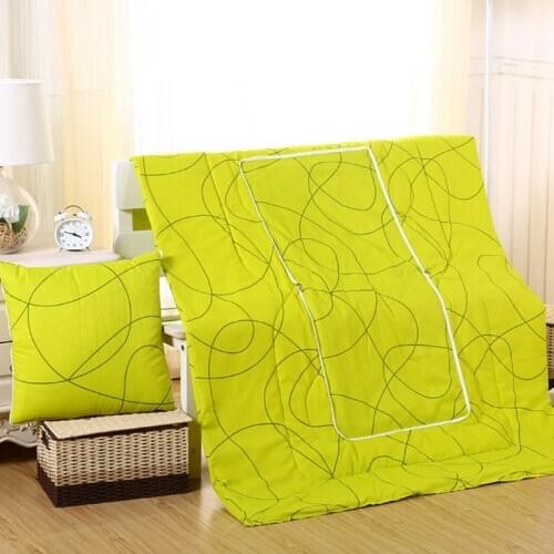 Fuwatacchi Stowable Yellow Pillow Blanket Cartoon Picture Foldable Quilt Blankets Rugs Home Office Throw Pillows Cushion Carpets