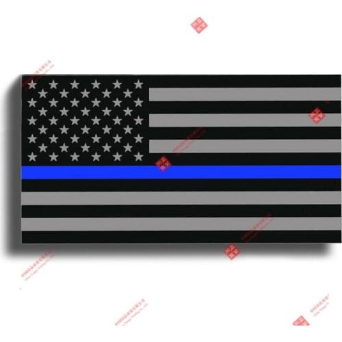 Personality Blue Line American USA Flag Sticker Police Cup Car Vehicle Window Bumper Decal Racing Motorcycle Helmet Stickers