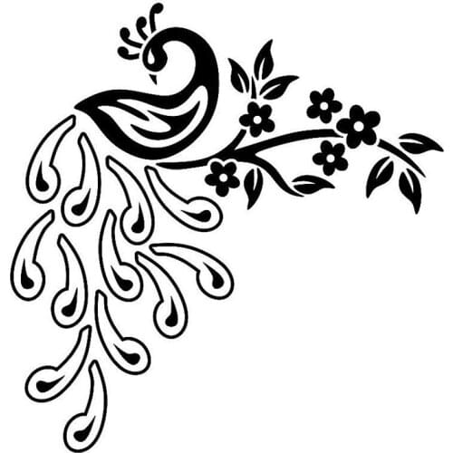 Creative and Interesting Peacock Shape Car Stickers Pvc Personality Fashion Auto Windows Exquisite Decals Waterproof Decoration