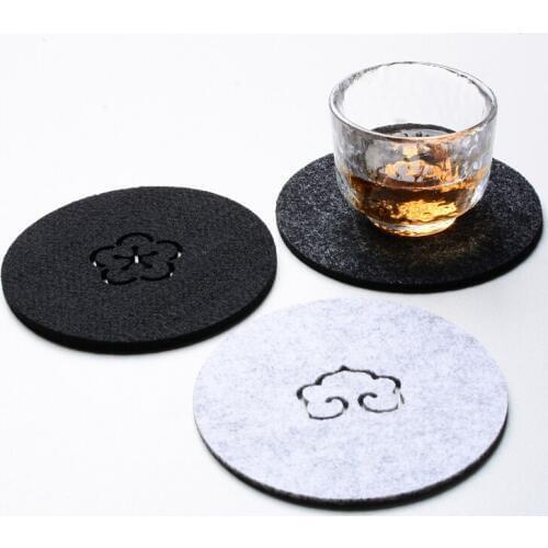 Creative Home Decor Felt Coaster Coffee Tea Holder Cup mats Cartoon Pad fabric Cup Mug Mat lin4124