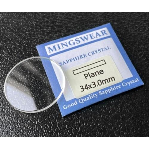 Round Flat Sapphire Watch Crystal 3.0mm Thick