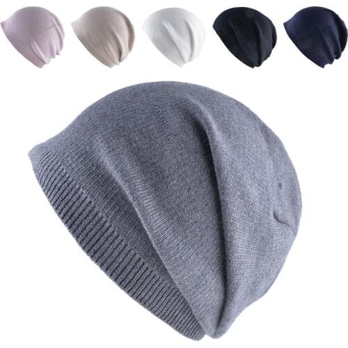 Mans Beanies Knitted Winter Windbreak Cotton Hats For Women Warmer Bonnet Solid Color Autumn Caps Hip-Hop