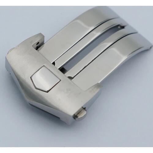 MAIKES 18mm 20mm NEW High Quality Stainless Steel Deployment Solid Butterfly Buckle Watch Band Strap Clasp For Watch Men