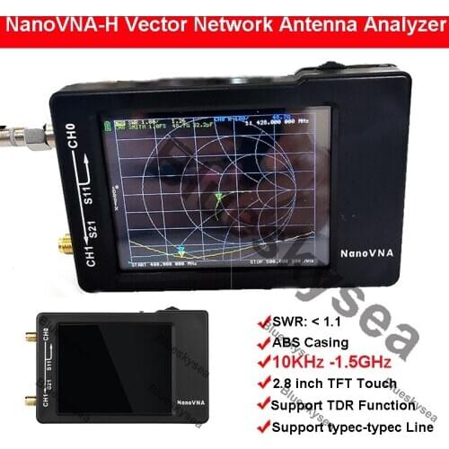 NanoVNA-H Portable Handheld Vector Network Analyzer 10KHz-1.5GHz Digital Display Touching Screen Antenna Analyzer Standing Wave