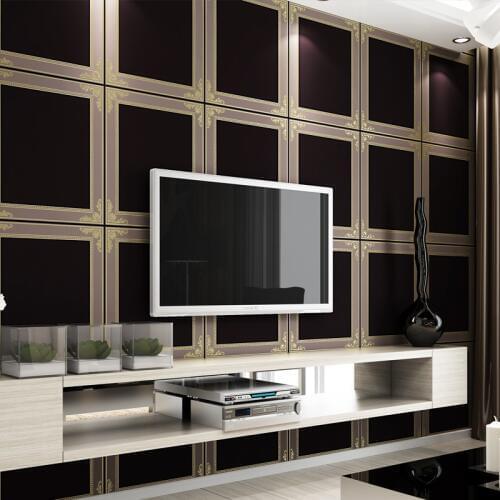Beibehang papel de parede frame modern minimalist wallpaper imported green non-woven wallpaper bedroom living room backdrop