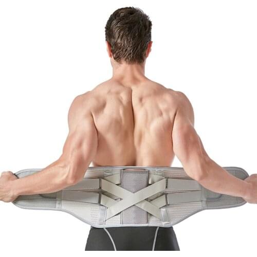 Women And Men Steel Plate Waist Support Belt Adjustable Elstiac Lumbar Support Belt Breathable Fitness Belt Waist Trainer