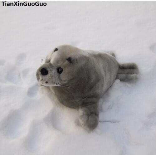 About 20cm gray seal plush toy,soft doll baby toy birthday gift h2122