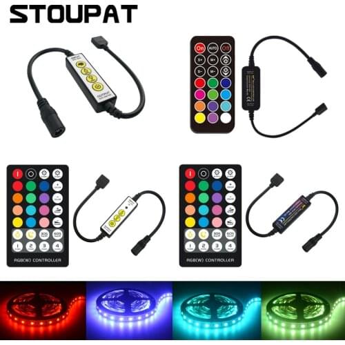 DC5V-24V 21 28 Keys RF IR Controller Remote Control Dimmer for 3528 5050 RGB LED Strip Light Adjust Brightness DC Plug Home
