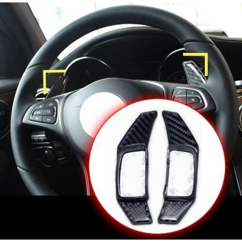 Carbon Fiber Steering Wheel Shift Paddle Shifter Fit For Benz A B E S C Class C117 W218 X156 X205 C292 Accessories