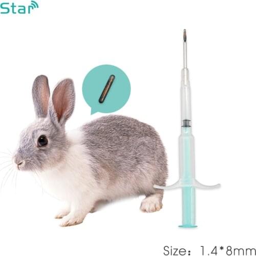 Syringe injection with chips 1.4*8mm dog injector animal tag kit x 1
