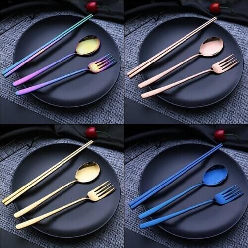 Cutlery Stainless Steel Cutlery Fork Spoon Knife Set Tableware Dinnerware Set Knife Fork Spoon Wedding Silverware Set