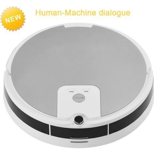 Human-Machine dialogue intelligent robot vacuum cleaner A590 Demonstration of Voice box+Wifi APP *Dual middle brush+Water Tank