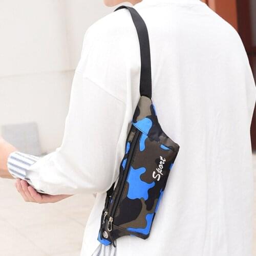 Unsiex Belt Bag Camouflage Belt Bag Outdoor Sports Belt Bag Adjustable Female Male Anti Theft Mobile Phone Bag