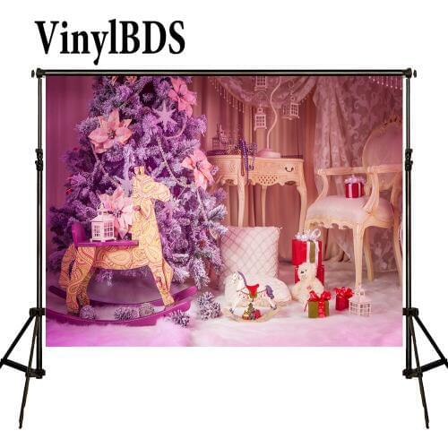 VinylBDS Photography Background Christmas Decoration for Home Arbol De Navidad Backdrop White Tapete Backdrops Chair Backgrounds