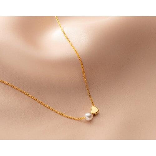 Enosola Genuine 925 Sterling Silver Pearl Necklace Elegant Heart Choker Necklace for Party Women Luxury Fine Jewelry Gifts