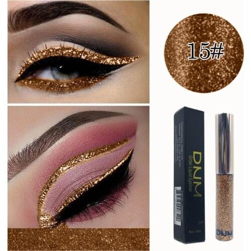 19 Color Liquid Eyeliner Shining Bright Pearlescent Color Sequins Strobe Diamond Eyeliner LongLasting Waterproof Cosmetics TSLM2