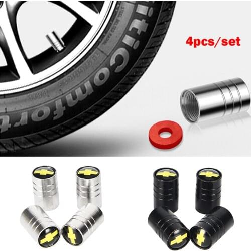 1Set Car Styling Metal Wheel Tire Valve Caps Dust Accessories For Chevrolet Colorado Cruze Spark Captiva Malibu Trax Aveo