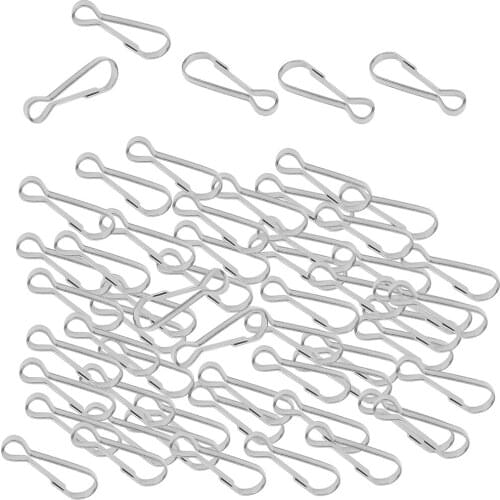 100 Pieces Stainless Steel Carabiner Spring Quick Release Hardware Al