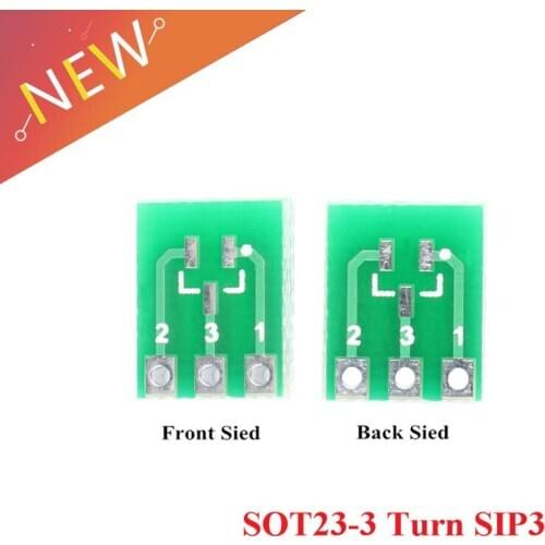 20 pcs SOT23 SOT23-3 Turn SIP3 SMD Turn To DIP Adapter Converter Plate SOT SIP IC Socket PCB Board Diy kit