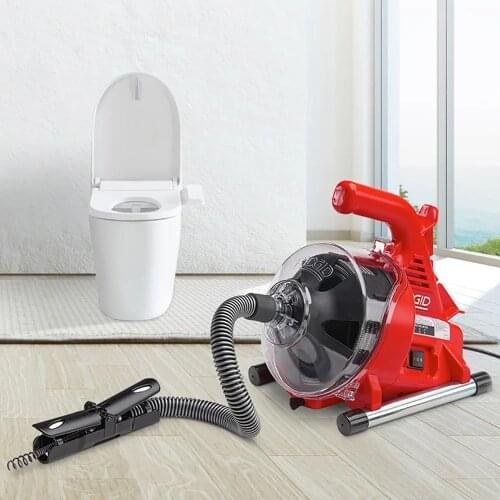 220V Autofeed Electric Sewer Pipe Dredging Machine Toilet Kitchen 19-28MM Pipe Cleaning Machine Pipe Dredger Drain Cleaner 120W