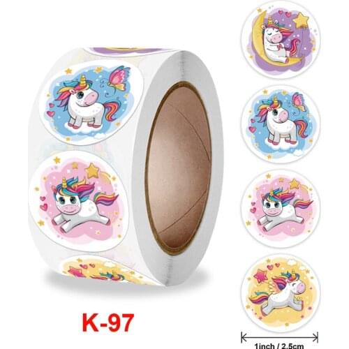 500pcs Cute Animal Unicorn Owl Sticker kid Reward Sticker Gift Decoration Label Teacher Encouragement Student Stationery Sticker
