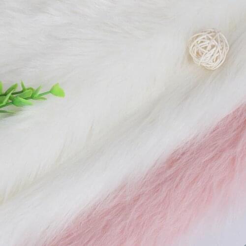 7cm plush faux fur fabric long pile solid white fur fabric for sewing counter Jewelry Display background Photography