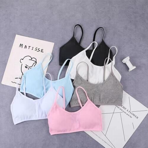 Girls' development bra student underwear student bra small chest ultra-thin anti-glare no steel ring bra