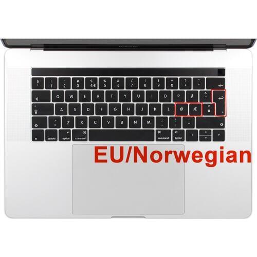 EU Enter Norwegian Silicone Keyboard Cover Keypad Skin for New MacBook Pro 13 15 Retina 2016 & 2017 with TouchBar A1706 A1707