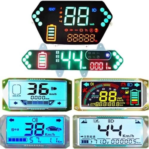 Electric vehicle 48V60V72V universal speedometer odometer voltmeter