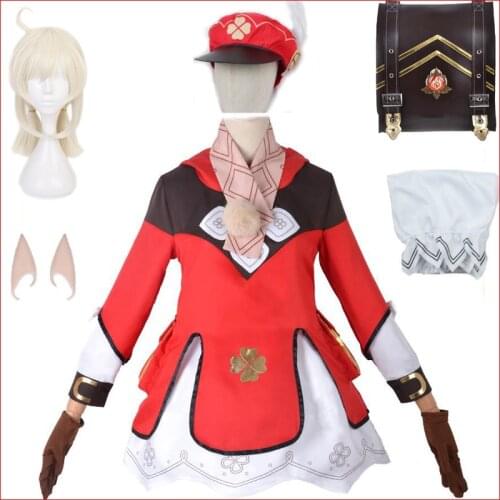 Genshin Impact Klee Spark Knight Cute Uniform Playfulness Outfit Dress Cosplay Costume Halloween