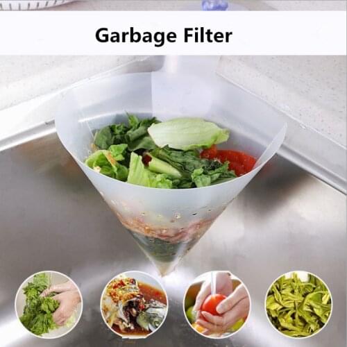 Kitchen Self-standing Drain Sink Leftovers Soup Juice Separated By Garbage Filter Foldable Simple Sink Anti-blocking Device