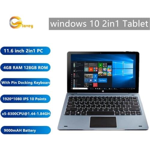 NC01 Windows 10 4GB RAM 128GB ROM With Pin Docking Keyboard 11.6 Inch Tablet PC Quad Core Bluetooth 4.0 1920*1080 IPS