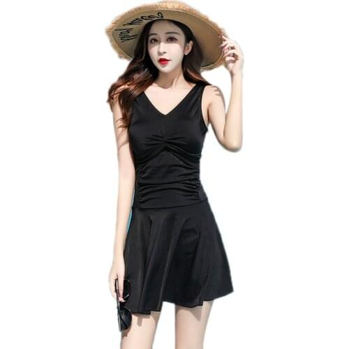 2021 New Womens Swimsuit, Conservative Sexy Breathable Skirt Dress, Fashionable Slim Backless Beach Swimsuit