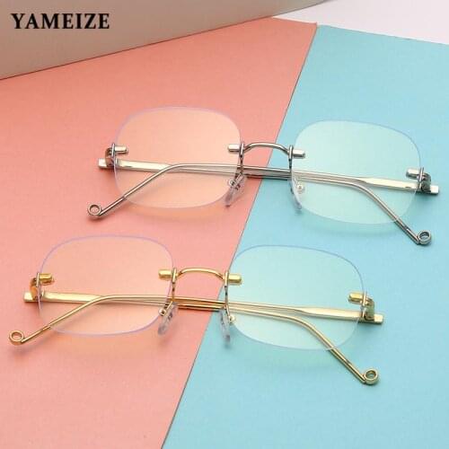 Rimless Anti Blue Light Glasses For Men Women Computer Game Anti Radiation Blue Ray Blocking Glasses Blocker Goggles Eyeglasses
