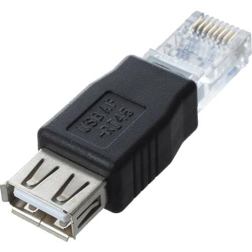 Female USB to Male RJ45 8P8C Adaptor Connector