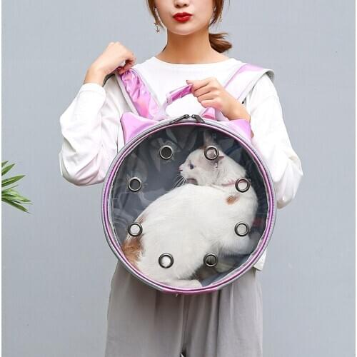 Pet bag go out portable transparent backpack dog bag breathable cat bag