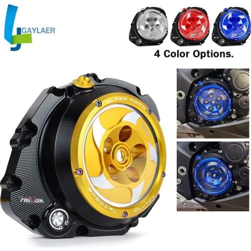 Clear Clutch Cover Engine Protector Guard Spring Retainer Pressure Plate for Suzuki GSXS 1000F GSXS-1000F GSX-S1000F 2015-2017