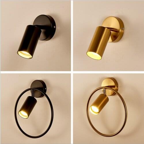 Luxury LED Wall Lamp 5W GU10 AC95-260V Livingroom Bedroom Bedside Wall Lighting 360 Degree Adjustable Corridor Stair light